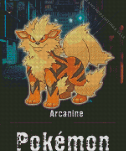 Arcanine Pokemon Poster Diamond Painting