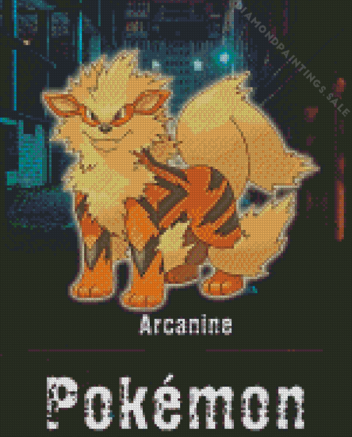 Arcanine Pokemon Poster Diamond Painting