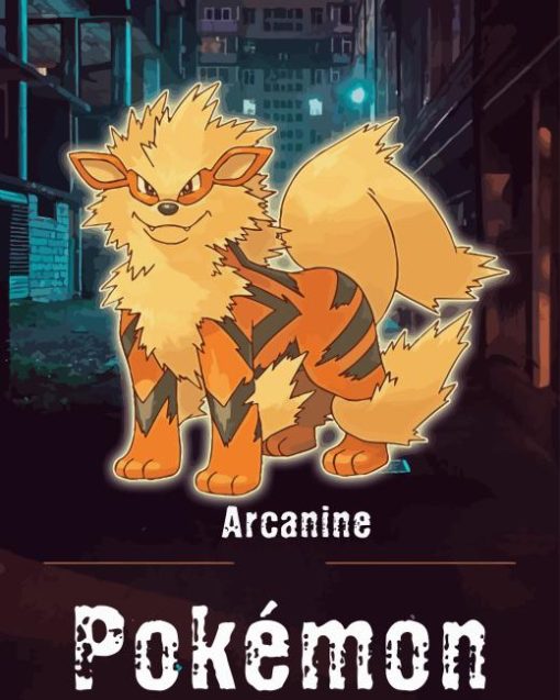 Arcanine Pokemon Poster Diamond Painting