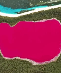 Australia Hillier Pink Lake Diamond Painting