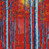 Autumn White Birches Diamond Painting