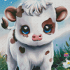 Baby Cow Diamond Painting