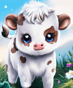 Baby Cow Diamond Painting