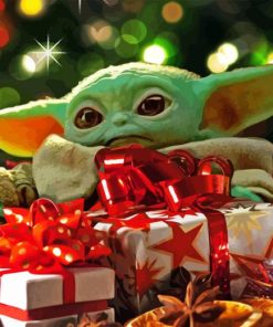 Baby Yoda Christmas Diamond Painting