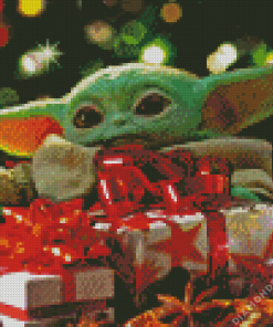 Baby Yoda Christmas Diamond Painting