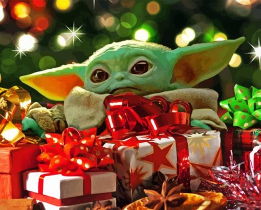 Baby Yoda Christmas Diamond Painting