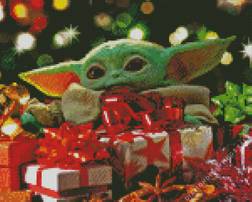 Baby Yoda Christmas Diamond Painting