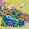 Baby Yoda Pop Art Diamond Painting