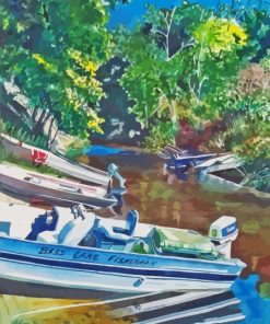 Bass Boats Art Diamond Painting