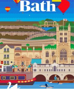 Bath City Illustration Diamond Painting