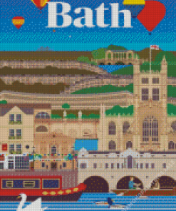 Bath City Illustration Diamond Painting