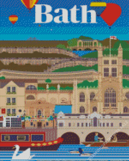 Bath City Illustration Diamond Painting