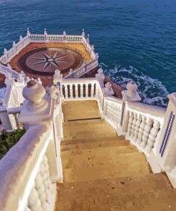 Benidorm Mediterranean Balcony Diamond Painting