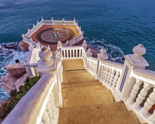 Benidorm Mediterranean Balcony Diamond Painting