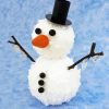 Black Hat Snowman Diamond Painting