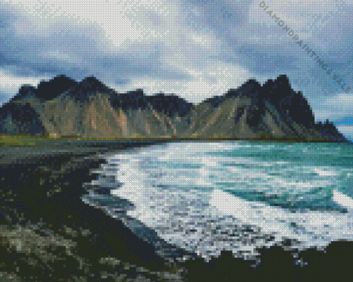 Black Sand Beach Diamond Painting