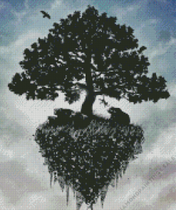 Black Tree Diamond Painting