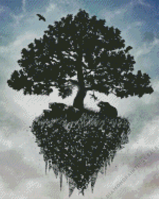 Black Tree Diamond Painting