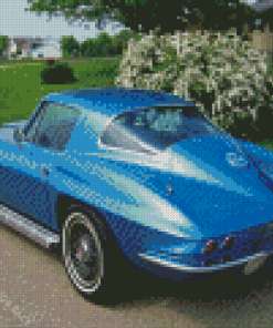 Blue 67 Stingray Diamond Painting