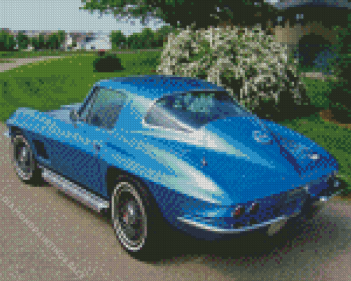 Blue 67 Stingray Diamond Painting