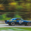 Blue Classic Race Car Diamond Painting