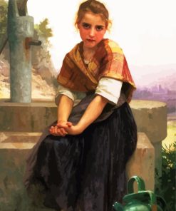 Bouguereau The Broken Pitcher Diamond Painting