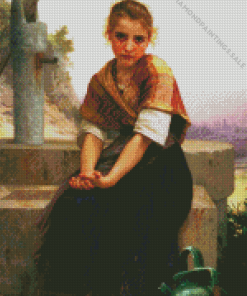 Bouguereau The Broken Pitcher Diamond Painting