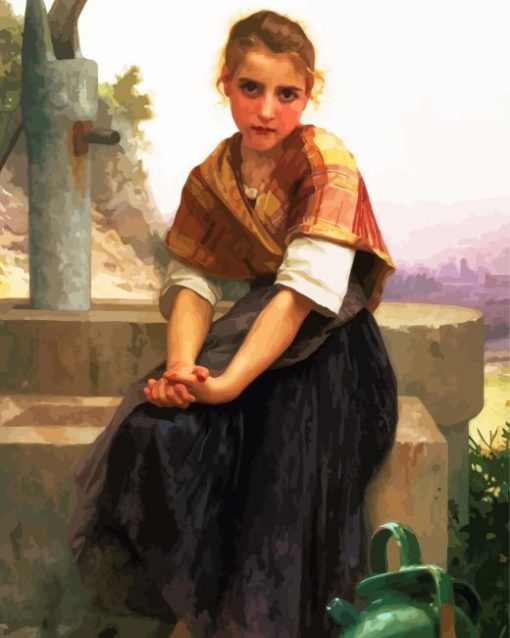 Bouguereau The Broken Pitcher Diamond Painting