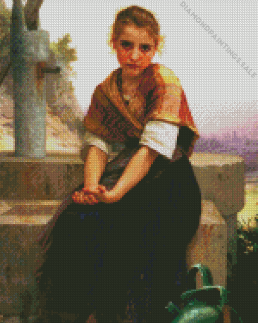 Bouguereau The Broken Pitcher Diamond Painting