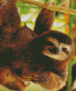 Brown Sloth Hanging Diamond Painting