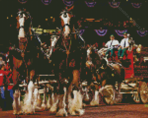 Budweiser Clydesdales Show Diamond Painting