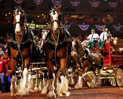 Budweiser Clydesdales Show Diamond Painting