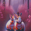 Bunnies Couple Diamond Painting