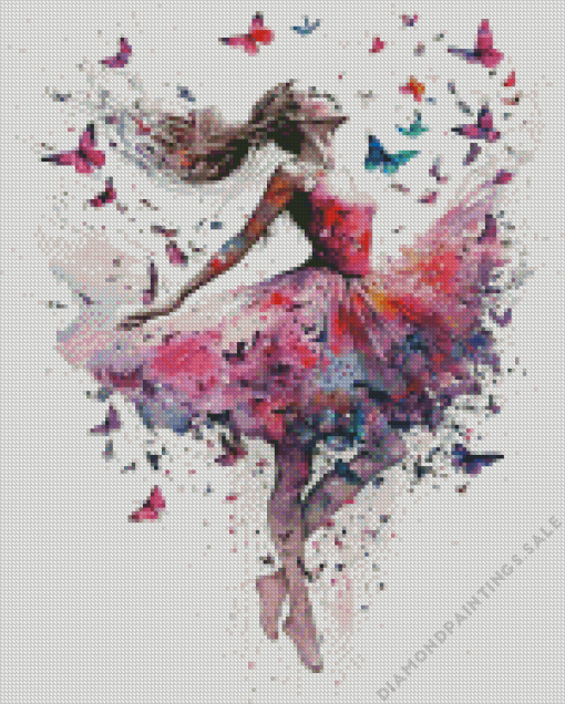 Butterflies Ballerina Diamond Painting