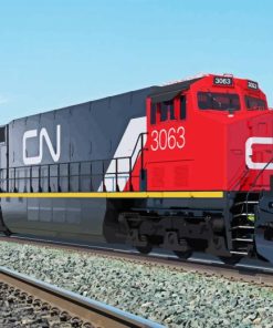 Cn Rail Electric Train Diamond Painting