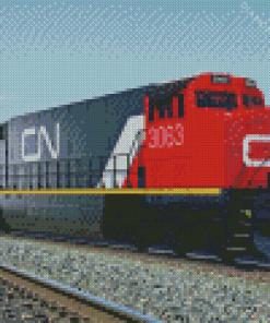 Cn Rail Electric Train Diamond Painting