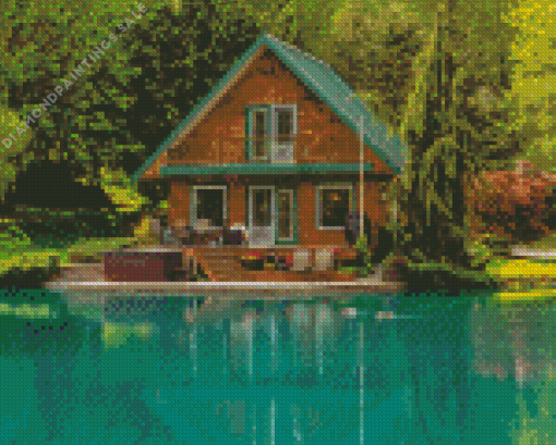 Cabins On The Lake Diamond Painting