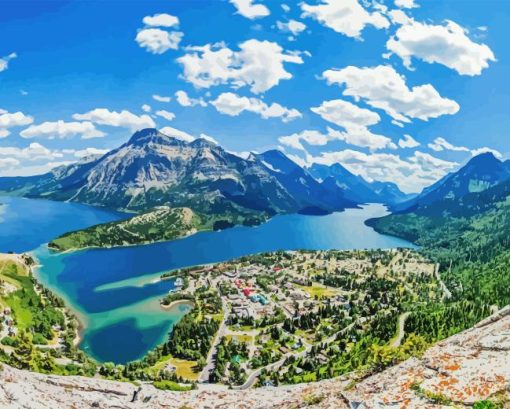 Canada Waterton Lakes Park Diamond Painting