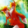 Cartoon Fox Couple Diamond Painting