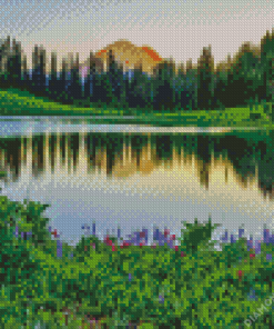 Cascade Range Landscape Diamond Painting