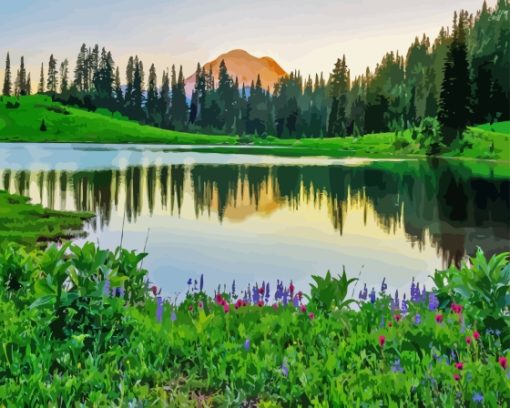 Cascade Range Landscape Diamond Painting