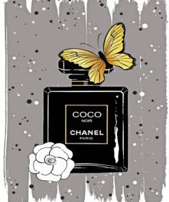 Chanel Bottle And Butterfly Diamond Painting