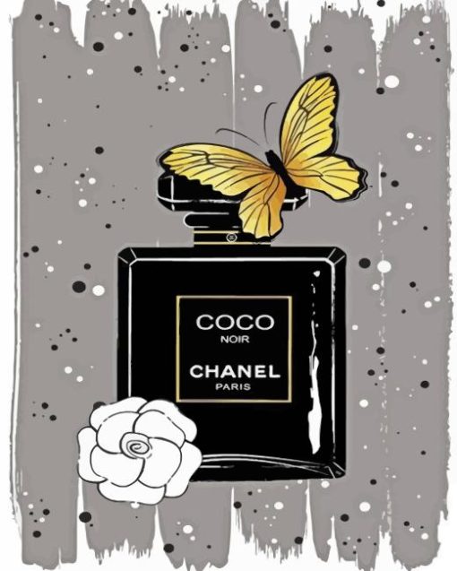 Chanel Bottle And Butterfly Diamond Painting