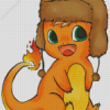 Charmander With Hat Diamond Painting