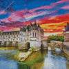 Chenonceau Sunset Diamond Painting