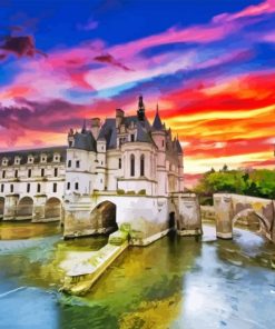 Chenonceau Sunset Diamond Painting