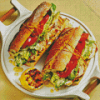 Chicken Caesar Baguettes Diamond Painting