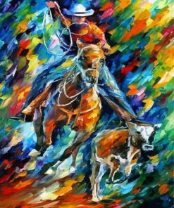 Colorful Abstract Cowboy Diamond Painting