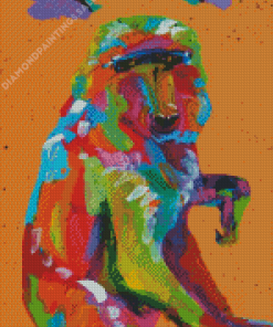 Colorful Baboon Diamond Painting