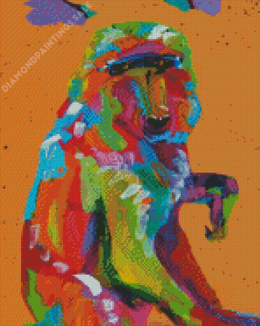 Colorful Baboon Diamond Painting